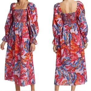 Floral colored bananas smock Dress